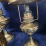Six vintage oil lamps . Polished Image 4