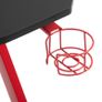Gaming Desk Steel Frame w/ Cup Headphone Holder Adjustable Feet Red (FREE POSTAGE) Image 8