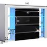LED Sideboard With 4 Drawers Modern Sideboard With LED lights LED Cabinet Living Room High Gloss Sideboard Image 9