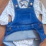 Denim dungaree dress Image 3