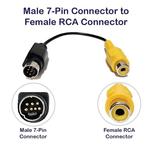 S Video Female Rca Connector To Male 7-pin Connector
