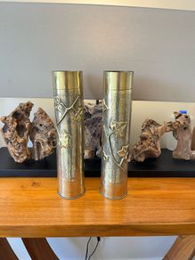 WW1 French Trench Art Vases