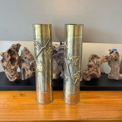 WW1 French Trench Art Vases