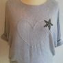 Carla Giannini Light Grey Angora Wool Jumper Heart Star One Size NWT  CAN POST Image 3