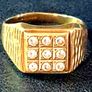 Vintage Gentlemans Gemset Ring Image 8