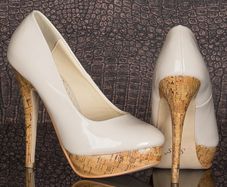 beige shoes high heels size 36 ,40