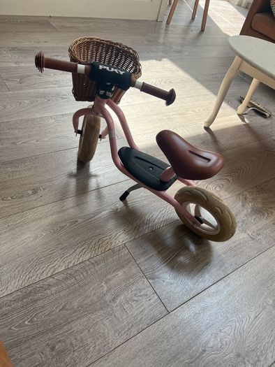 Puky balance bike with basket
