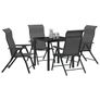 Garden Dining Set Height-Adjustable 5 pcs Grey Poly rattan Image 2
