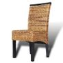 Dining Chairs 4 pcs Abaca and Solid Mango Wood Image 3
