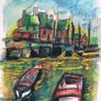 Ireland Inspired Aquarell Landscape from the Artist Image 4