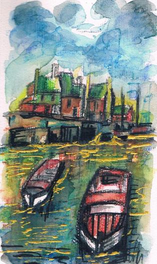 Ireland Inspired Aquarell Landscape from the Artist