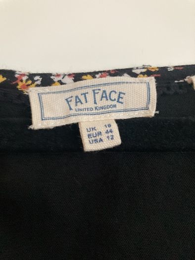 Fat Face black floral dress