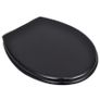 Toilet Seats with Soft Close Lids 2 pcs MDF Black Image 3