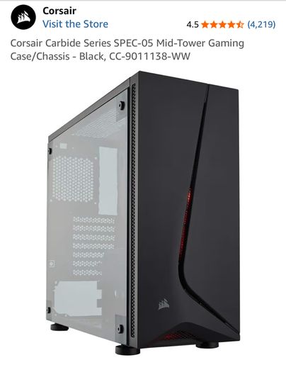 Corsair Carbide Series SPEC-05 Mid-Tower Gaming Case/Chassis