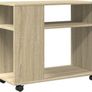 Mobile Storage Side Table with Wheels Image 6