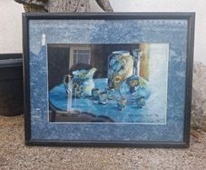 Lovely Vintage still life Pastel painting signed & dated