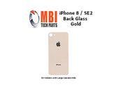 iPhone 8 SE2 Replacement Back Glass Door Cover with Adhesive Gold