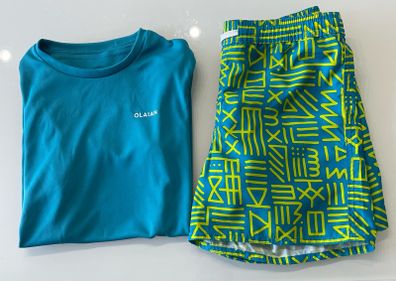 Like New: Boys Swimming Top & Shorts (Age 8-9)