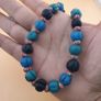 Antique Venetian African Style Melon Shape Glass & Chevron Glass Beads Necklace Image 4