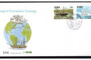 1988 Ireland Anniversaries 150th of 1st Passenger Steamship Crossing &amp; 50th Anniversary of 1st Commercial Air Crossing Commemorative Stamps An Post First Day Cover (FDC)