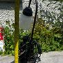 Antique Bronze Lamp Statue Image 2