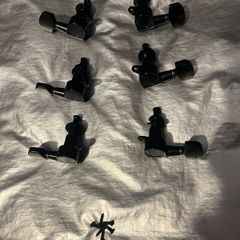 Electric guitar Tuners Machine heads 3 L x 3 R A-Side Set black Ibanez Gibson les Paul SG epiphone ESP PRS Jackson CHARVEL electric guitar parts accessories postage