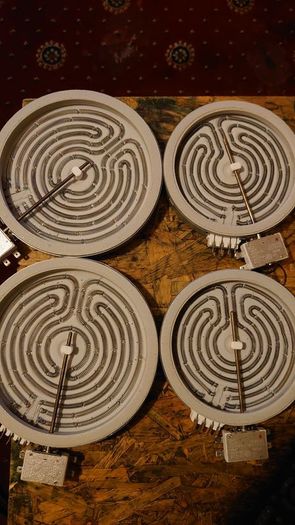 Set of cooker rings for ceramic hob