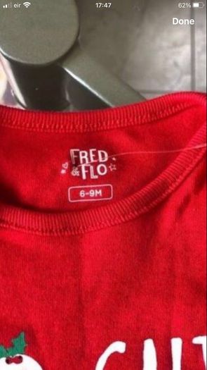 Boys BNWT Xmas top 6/9 mths