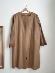 Cos Leather Coat Size Uk 14