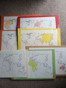 Montessori Continent Folders