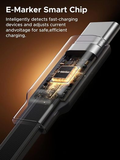 Retractable USB C to USB-C Charger Cable 100W Fast Charging 4-Length Adjustable (0.36/0.6/0.82/1M) Auto Rewind Type C Lead For MacBook, iPad, iPhone Air/17/16, Galaxy S25, 1M Max, Black