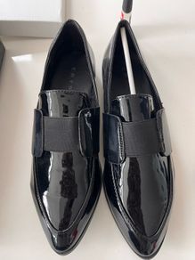 Black patent brogues