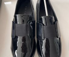 Black patent brogues