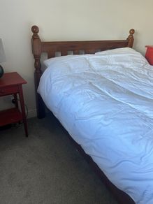 Solid wood bed frame king size
