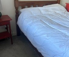 Solid wood bed frame king size