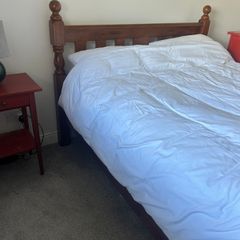 Solid wood bed frame king size