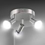 LED Ceiling Light Rotatable,4 Way Round Plate LED Ceiling Spot Lights, 110mm (Including 4x4W GU10 LED Light Bulbs, 450LM, Cool White) LED Ceiling Lamp for Kitchen, Living Room Image 3