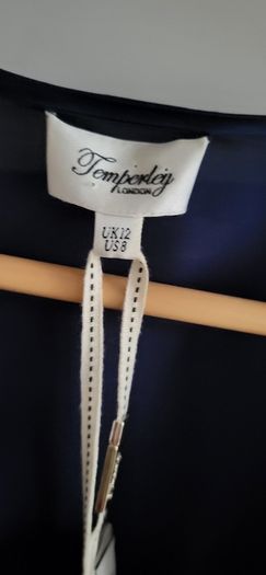 Temperley London Navy Silk Embellished Sz 12UK - Rrp 950