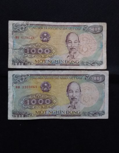 Vietnam Banknotes (2) 1000 Dong   - 1988