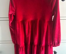 6-7y red velvet dress
