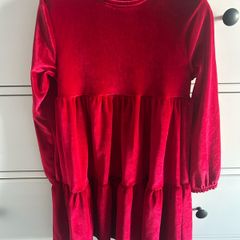 6-7y red velvet dress