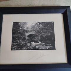 framed connemara bridge 92 giles norman signed and stamped.