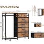 Chest of Drawers Bedroom with Hanging Rail, with LED Lighting and Power Socket Image 8
