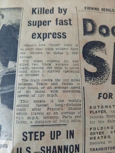 Vintage 1965 Evening Herald. Great for Framing (Showbands, Cinerama, classifieds, Ballyfermot)