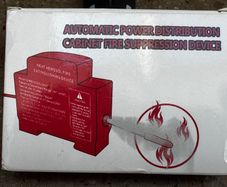 Automatic aerosol cabinet fire suppression device