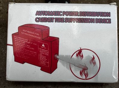 Automatic aerosol cabinet fire suppression device