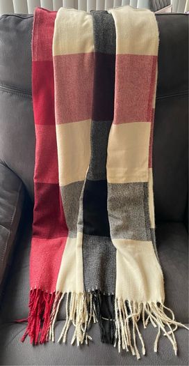 Cream/Red/Black/Grey/Pink Oversized Scarf Shawl Pashmina