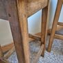 Pair of Vintage Solid Oak School Lab Stools Image 5