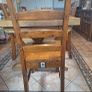 Solid oak kitchen table with 6 kitchen chairs Image 6