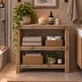 Handmade Aged Driftwood Style Rustic Bathroom Unit Image 2